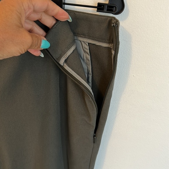 Reiss Stretch Pull On Pants Olive Gray - Picture 6 of 8